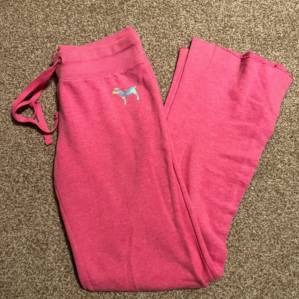 Victoria’s Secret PINK sweatpants. Size S. BRIGHT PINK.